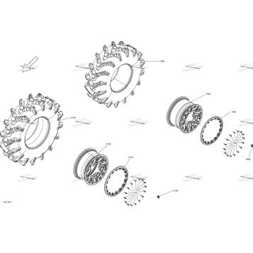WHEELS AND TIRES - FRONT AND REAR - PACKAGE XMR