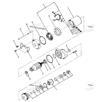 STARTING MOTOR ASSEMBLY UPDATED 5/90