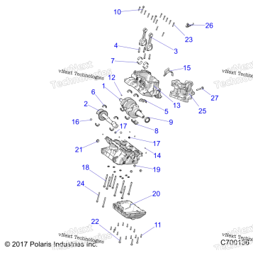 ENGINE, CRANKCASE AND CRANKSHAFT