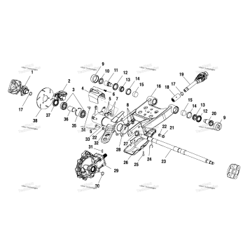 SWING ARM/REAR GEARCASE MOUNTING