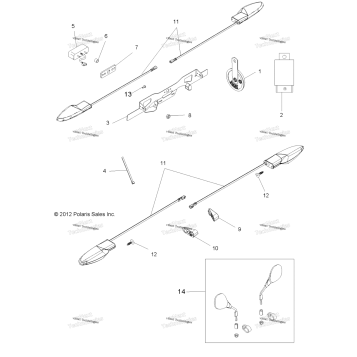 ELECTRICAL, TURN SIGNALS, LP BRACKET, MIRRORS & HORN