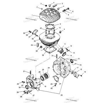 CRANKCASE & CYLINDER 4X4 300