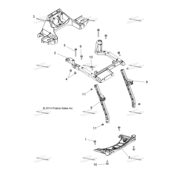 BODY, FRONT RACK SUPPORT