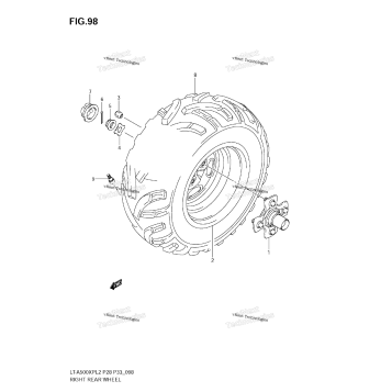 RIGHT REAR WHEEL (LT-A500XPL2 E28)