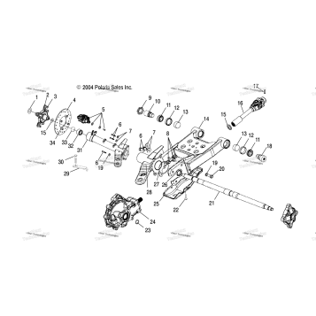 SWING ARM/REAR/GEARCASE MOUNTING /AB/AC