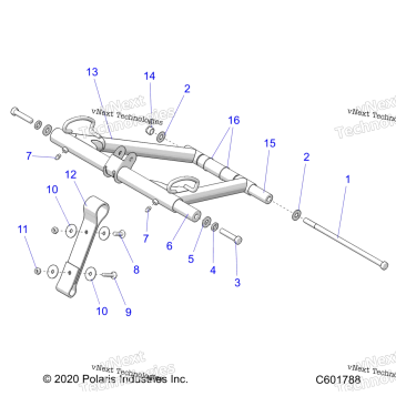 SUSPENSION, TORQUE ARM, FRONT