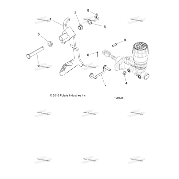 BRAKES, PEDAL AND MASTER CYLINDER MOUNTING