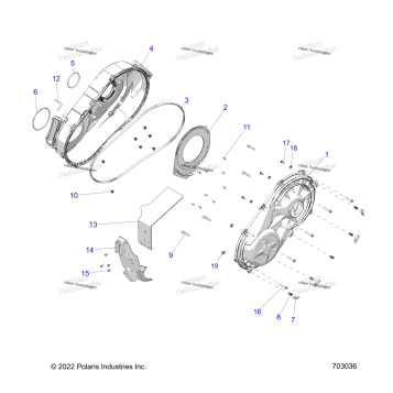DRIVE TRAIN, CLUTCH COVER, INNER/OUTER Z22RGL2KAP/AL/BK/BP/BT