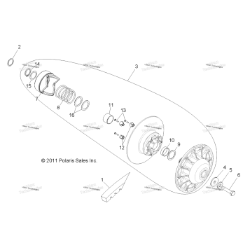 DRIVE TRAIN, SECONDARY CLUTCH