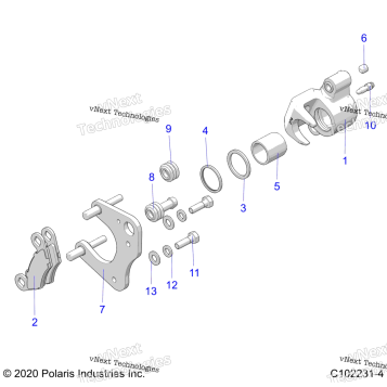 BRAKES, FRONT CALIPER