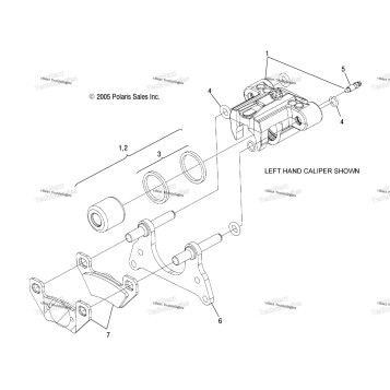 BRAKE CALIPER INTERNALS /LD27AA/AB/AC/AD