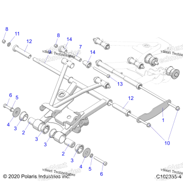 SUSPENSION, REAR CONTROL ARM MOUNTING