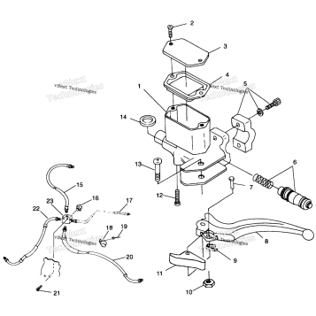 CONTROLS MASTER CYLINDER/BRAKE LINE