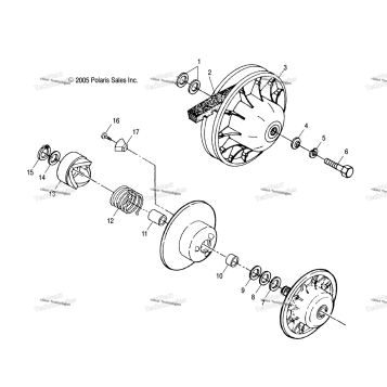 DRIVE TRAIN, SECONDARY CLUTCH
