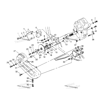 GEARCASE/BRAKE & CHAIN COVER MOUNTING 4X4 300