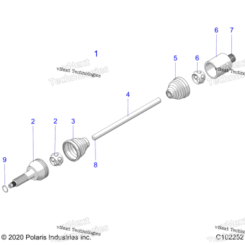 DRIVE TRAIN, REAR DRIVE SHAFT
