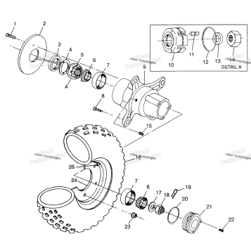 FRONT WHEEL SPORTSMAN 400L