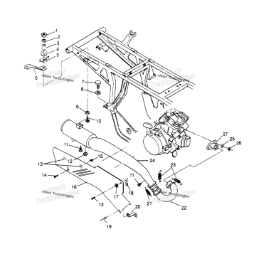 EXHAUST SYSTEM SPORTSMAN 4X4