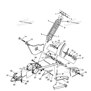 SWING ARM/SHOCK MOUNTING 2X4 300