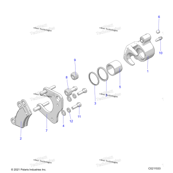 BRAKES, BRAKE CALIPER, FRONT