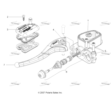 BRAKES, FRONT BRAKE LEVER & LH MASTER CYLINDER