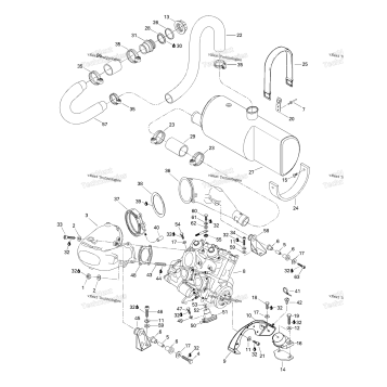 ENGINE SUPPORT AND MUFFLER