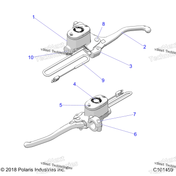BRAKES, FRONT BRAKE LEVER & MASTER CYLINDER A21SGE95FK/S95FK
