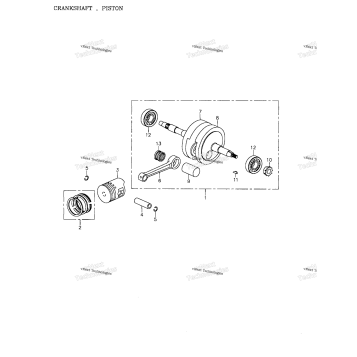 CRANKSHAFT AND PISTONS