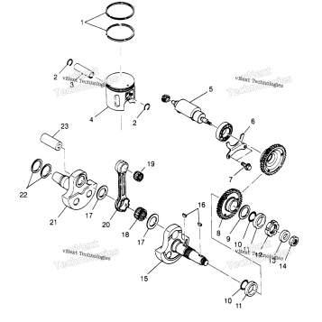 PISTON & CRANKSHAFT 2X4 400L