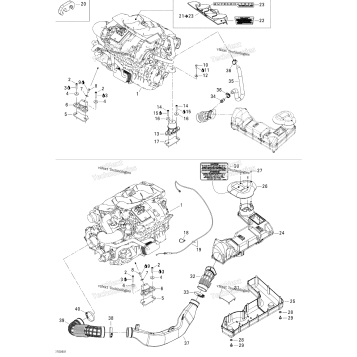 ENGINE AND AIR INTAKE SILENCER