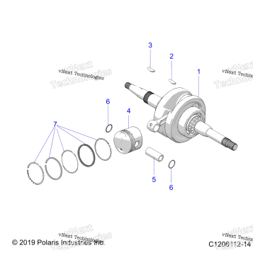 ENGINE, CRANKSHAFT AND PISTON