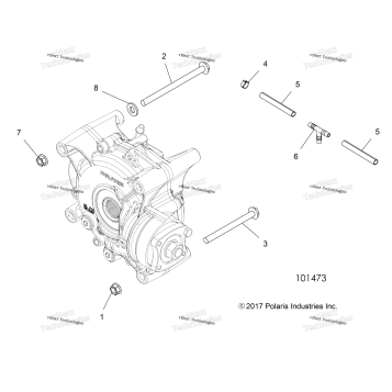 DRIVE TRAIN, GEARCASE MOUNTING, REAR
