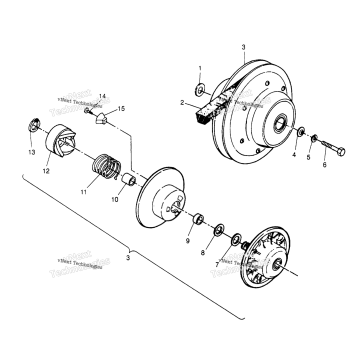 DRIVEN CLUTCH ASSEMBLY TRAIL BOSS