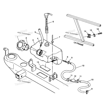 OIL TANK ASSEMBLY 6X6 350L