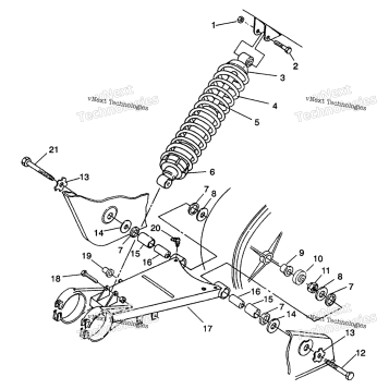 SWING ARM/SHOCK MOUNTING 6X6 350L