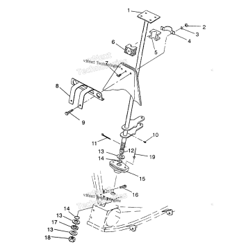 STEERING POST ASSEMBLY 4X4 350L