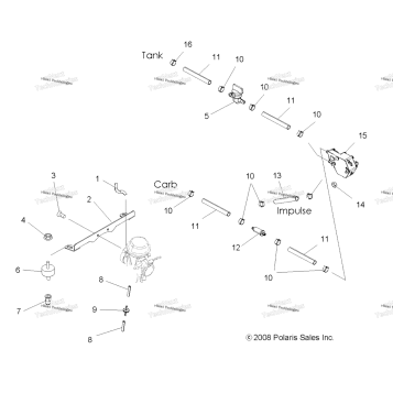 ENGINE, CARBURETOR MOUNTING & FUEL LINES
