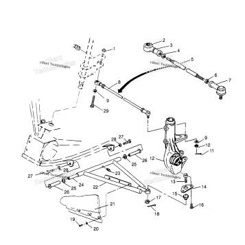 AARM/STRUT MOUNTING SPORTSMAN 4X4