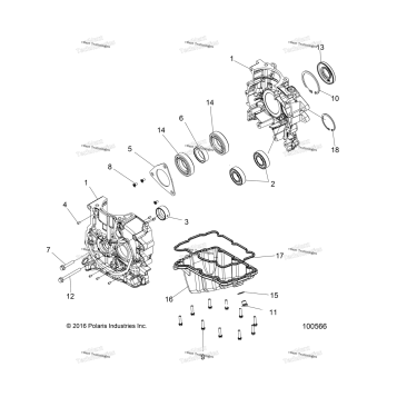 ENGINE, CRANKCASE