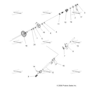 DRIVE TRAIN, MAIN GEARCASE SHIFT FORKS