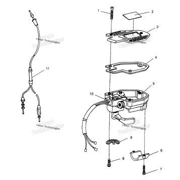 CONTROLS THROTTLE ASM./CABLE 2X4 300