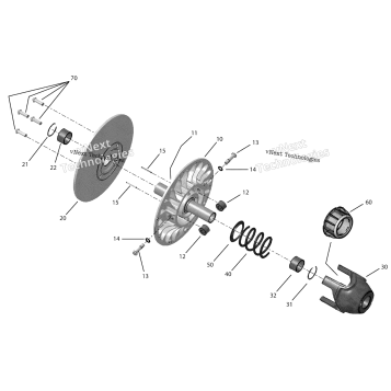 TRANSMISSION-DRIVEN PULLEY TURBO
