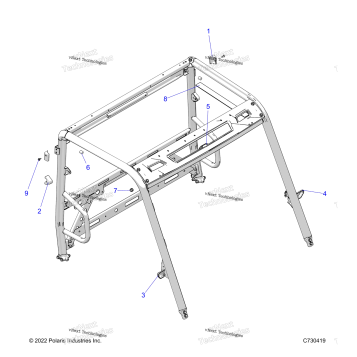 CHASSIS, CAB FRAME AREA, & BRAKE EDGE COVER