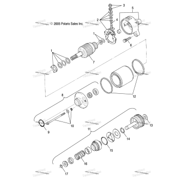 ENGINE, STARTING MOTOR
