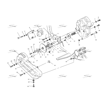GEARCASE/BRAKE & CHAIN COVER MOUNTING W958144