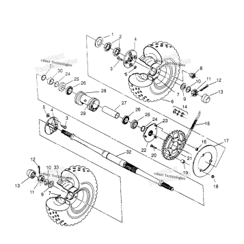 REAR WHEEL DRIVE ASSEMBLY SPORTSMAN 4X4