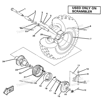 FRONT WHEEL & BRAKE ASSEMBLY