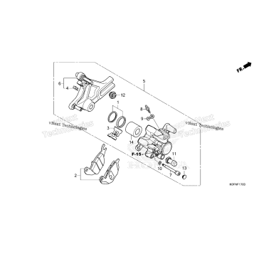 REAR BRAKE CALIPER