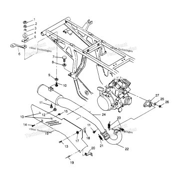EXHAUST SYSTEM 4X4 400L