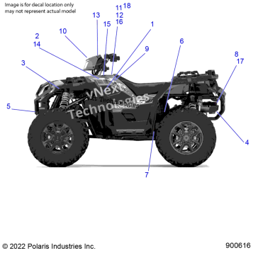 BODY, DECALS AND COMPONANTS, 3 PC